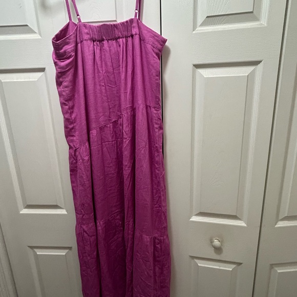 Sim & Sam Easter Maxi dress LINEN blend NWT large Spring midi - Picture 6 of 6